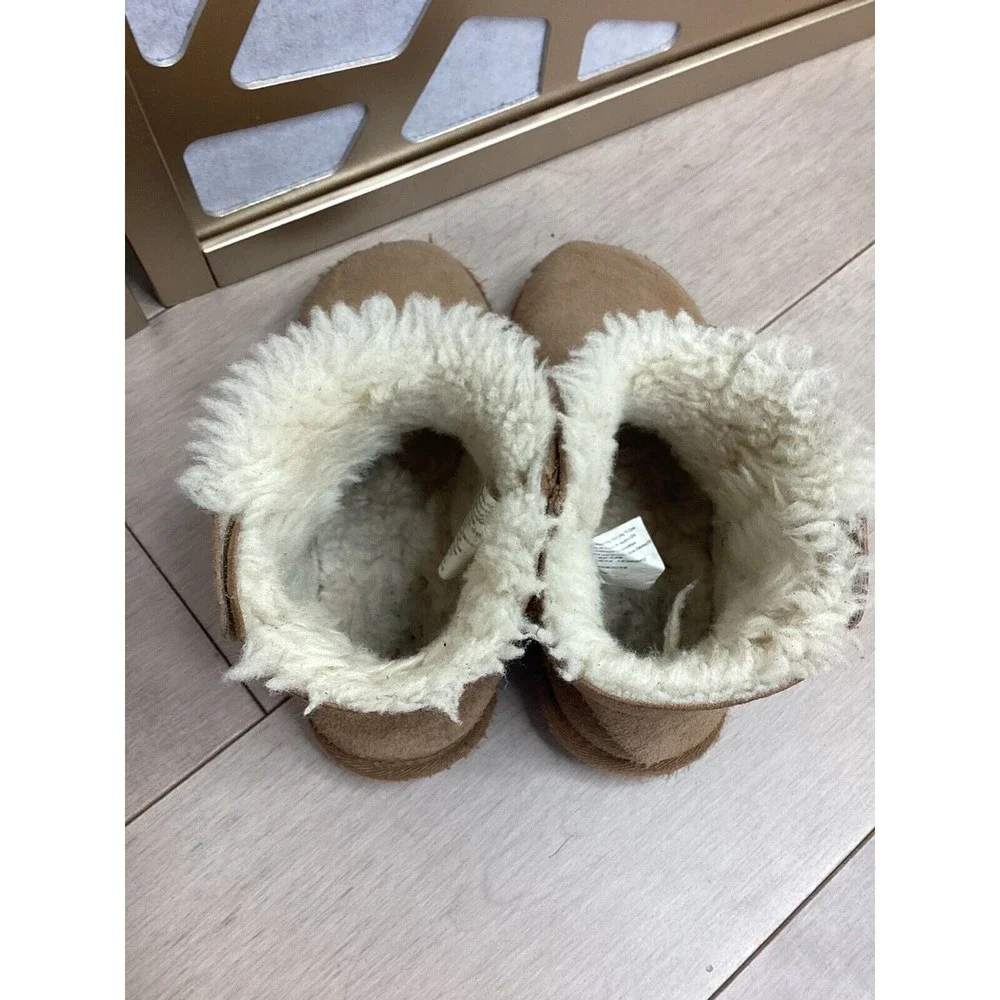 KIRKLAND BIG GIRLS 1 WINTER BOOTS FUR wool SUEDE LEATHER Twins?